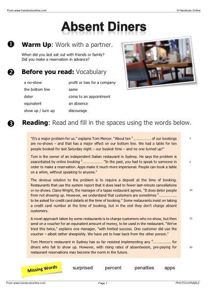 Worksheet Example