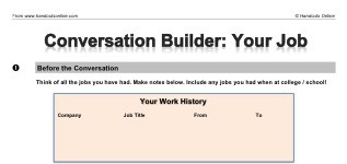 Conversation Builder: Your Job (part 1)