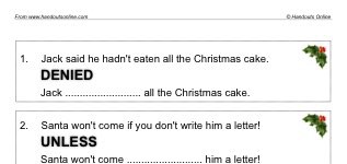 Christmas Sentence Transformations (part 1)