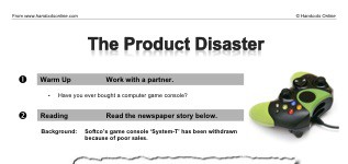 A Product Disaster (part 1)
