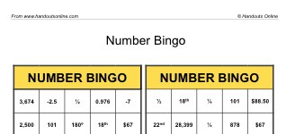Number Bingo (part 1)