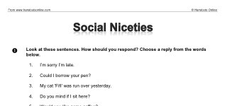 Social Niceties (part 1)