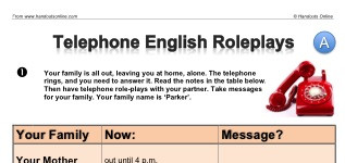 Telephone English Roleplays (General) (part 1)