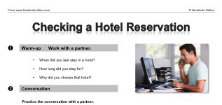 Checking a Hotel Reservation (part 1)