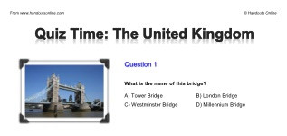 Quiz Time: The United Kingdom (part 1)