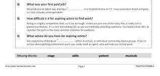 Career Choices: The Actor (part 3)