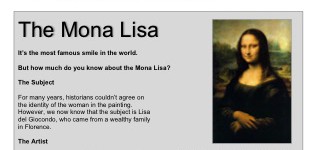 The Mona Lisa (part 2)