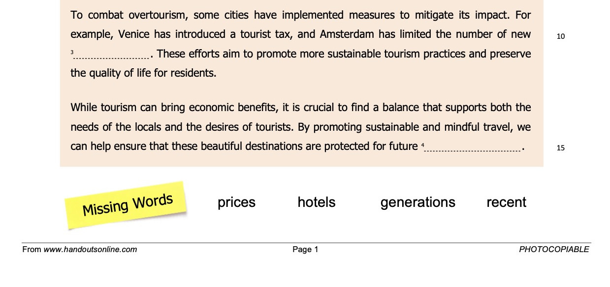 Overtourism (part 3)