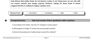 Reality TV (part 3)