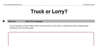 Truck or Lorry (part 1)