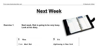Next Week's Plans (part 1)
