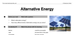 Alternative Energy (part 1)