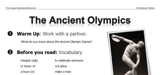 The Ancient Olympic Games (part 1)