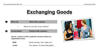 Exchanging Goods (part 1)