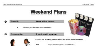 Weekend Plans (part 1)