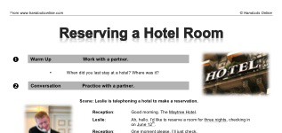 Reserving a Hotel Room (part 1)