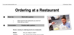 Ordering at a Restaurant (part 1)