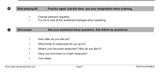 Ordering at a Restaurant (part 3)