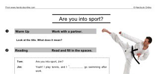 Are you into sport? (part 1)